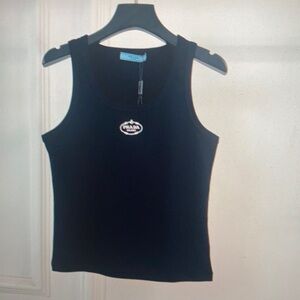 Prada Black Fitted Sleeveless Tank top size small